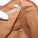 CELINE Macadam Canvas Tote Bag PVC Leather Brown Gold Auth BA10478-19