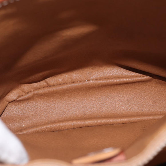 CELINE Macadam Canvas Tote Bag PVC Leather Brown Gold Auth BA10478