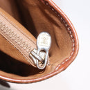 CELINE Macadam Canvas Tote Bag PVC Leather Brown Gold Auth BA10478-23