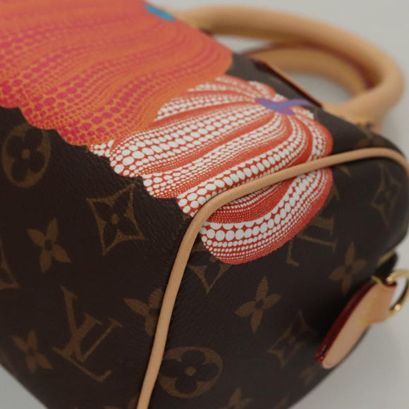 LOUIS VUITTON Pumpkin Yayoi Kusama Speedy Bandouliere 20 M46469 Auth BA1047SM