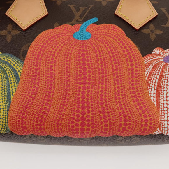 LOUIS VUITTON Pumpkin Yayoi Kusama Speedy Bandouliere 20 M46469 Auth BA1047SM