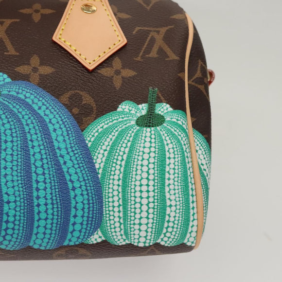 LOUIS VUITTON Pumpkin Yayoi Kusama Speedy Bandouliere 20 M46469 Auth BA1047SM