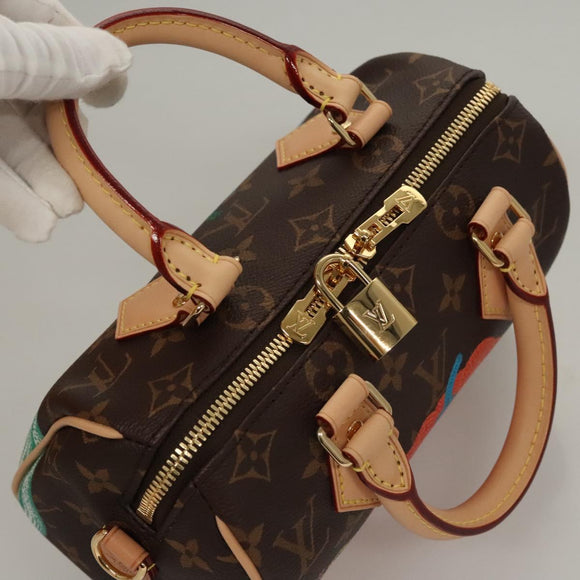 LOUIS VUITTON Pumpkin Yayoi Kusama Speedy Bandouliere 20 M46469 Auth BA1047SM