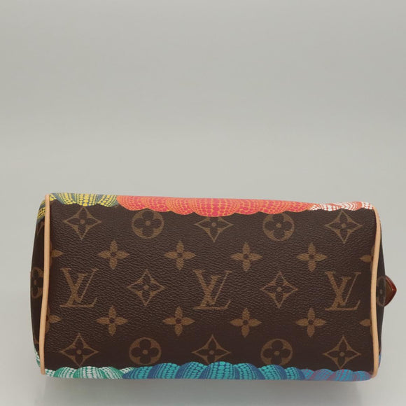 LOUIS VUITTON Pumpkin Yayoi Kusama Speedy Bandouliere 20 M46469 Auth BA1047SM