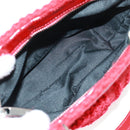 Salvatore Ferragamo Hand Bag Cotton Red Silver Auth BA10481V-16