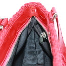 Salvatore Ferragamo Hand Bag Cotton Red Silver Auth BA10481V-17