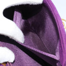 GIVENCHY Hand Bag Suede Purple Gold Auth BA10483-23