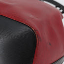 LOUIS VUITTON Epi Petit Noe Shoulder Bag Bicolor Black Red M44017 Auth BA10485-12