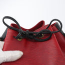 LOUIS VUITTON Epi Petit Noe Shoulder Bag Bicolor Black Red M44017 Auth BA10485-16