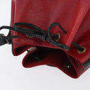 LOUIS VUITTON Epi Petit Noe Shoulder Bag Bicolor Black Red M44017 Auth BA10485-7
