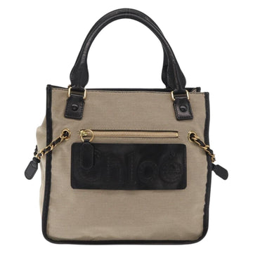 Chloe Tote Bag Canvas Beige Gold Auth BA10487 - 0