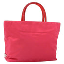 PRADA Hand Bag Satin Red Silver Auth BA10489-1