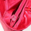 PRADA Hand Bag Satin Red Silver Auth BA10489-22