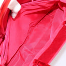 PRADA Hand Bag Satin Red Silver Auth BA10489-24