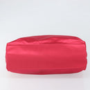 PRADA Hand Bag Satin Red Silver Auth BA10489-5