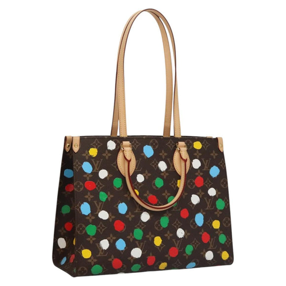 LOUIS VUITTON Monogram Painted Dots On the Go MM Bag M46379 LV Auth BA1048SM