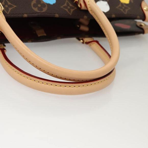 LOUIS VUITTON Monogram Painted Dots On the Go MM Bag M46379 LV Auth BA1048SM