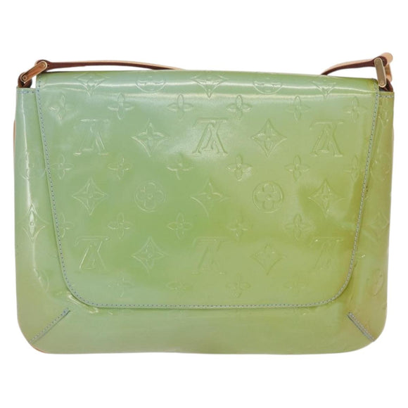 LOUIS VUITTON Monogram Vernis Thompson Street Bag Baby Blue M91009 Auth BA10490