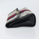 GUCCI GG Supreme Sherry Line Clutch Bag PVC Navy Gold 37 039 3087 Auth BA10494-4