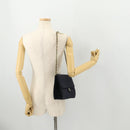 CHANEL Chain Matelasse Shoulder Bag Cotton Navy Gold CC Auth BA10498-23