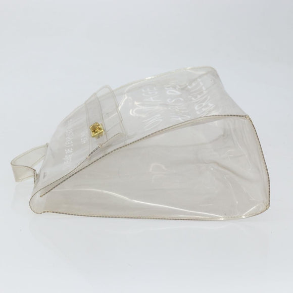 HERMES Vinyl Kelly Hand Bag Vinyl Clear Auth BA10499