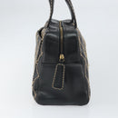 CHANEL Wild Stitch Hand Bag Leather Black Gold CC Auth BA10500V-4
