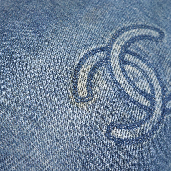 CHANEL Tragetasche Jeansblau CC Auth BA10505