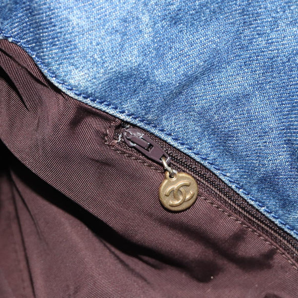CHANEL Tragetasche Jeansblau CC Auth BA10505