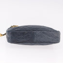 CHANEL Matelasse Chain Shoulder Bag Lamb Skin Navy Gold CC Auth BA10507-14