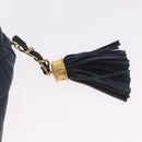 CHANEL Matelasse Chain Shoulder Bag Lamb Skin Navy Gold CC Auth BA10507-18