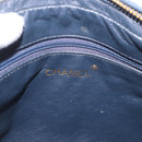 CHANEL Matelasse Chain Shoulder Bag Lamb Skin Navy Gold CC Auth BA10507-19