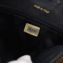 CHANEL Matelasse Chain Shoulder Bag Lamb Skin Navy Gold CC Auth BA10507-25