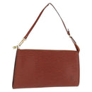 LOUIS VUITTON Epi Pochette Accessoires Pouch Brown M52953 LV Auth BA10518-1