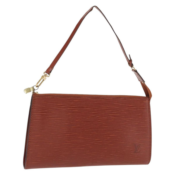LOUIS VUITTON Epi Pochette Accessoires Pouch Brown M52953 LV Auth BA10518