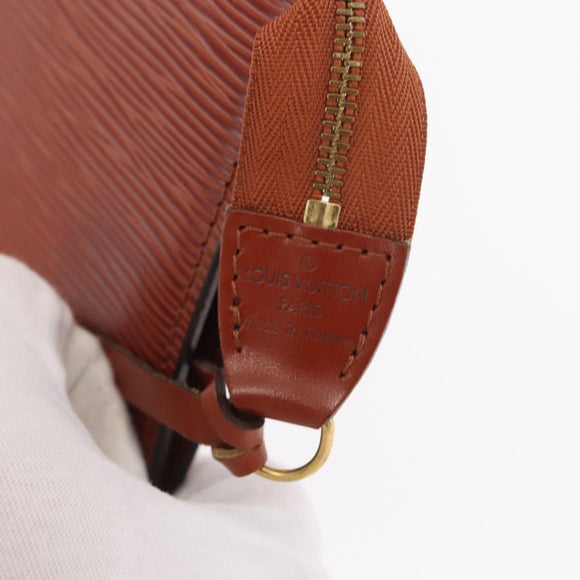 LOUIS VUITTON Epi Pochette Accessoires Pouch Brown M52953 LV Auth BA10518
