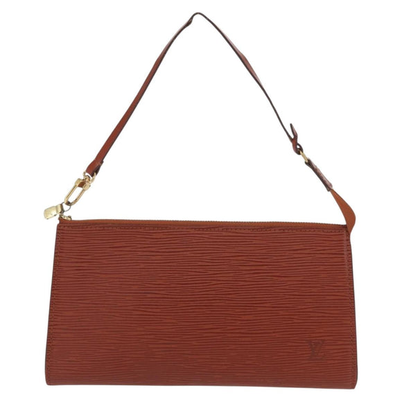 LOUIS VUITTON Epi Pochette Accessoires Pouch Brown M52953 LV Auth BA10518