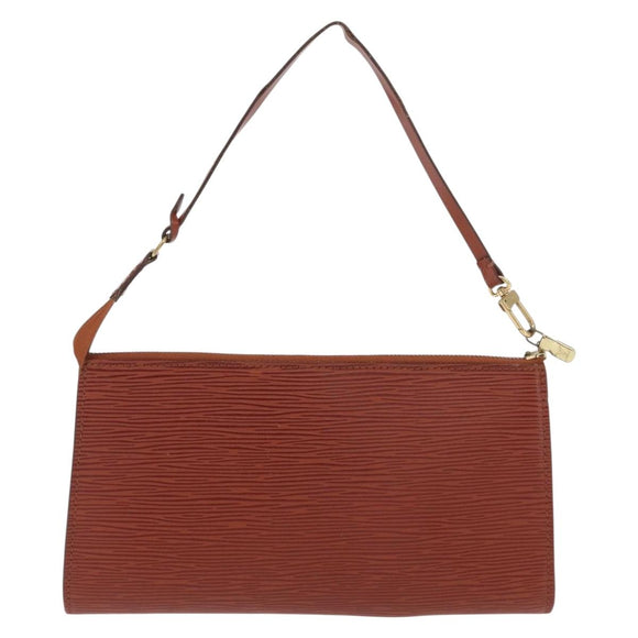 LOUIS VUITTON Epi Pochette Accessoires Pouch Brown M52953 LV Auth BA10518
