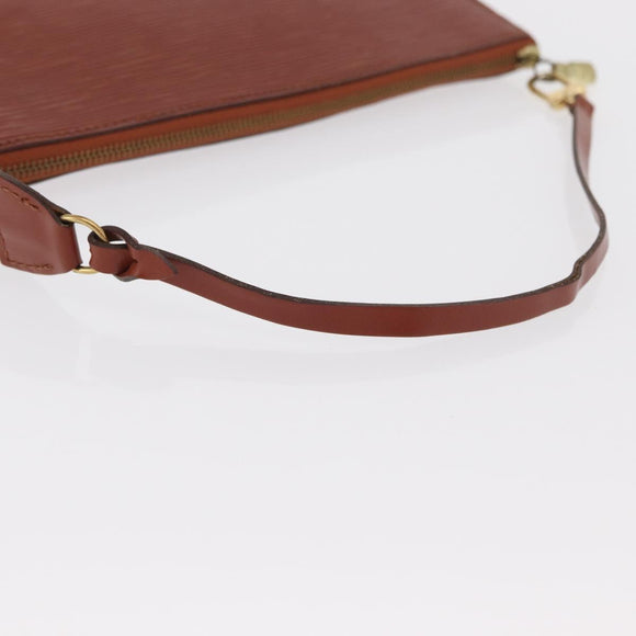 LOUIS VUITTON Epi Pochette Accessoires Pouch Brown M52953 LV Auth BA10518