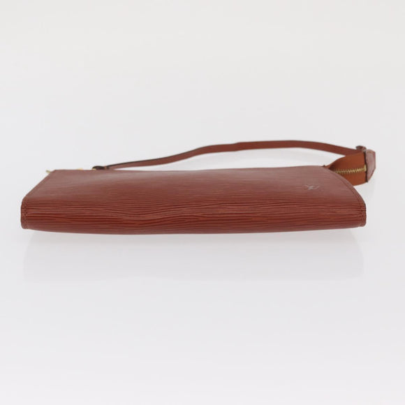 LOUIS VUITTON Epi Pochette Accessoires Pouch Brown M52953 LV Auth BA10518