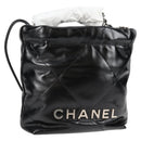 CHANEL Chanel 22 Small Matelasse Chain Bag Lamb Skin 2way Black CC Auth BA1051SM-1