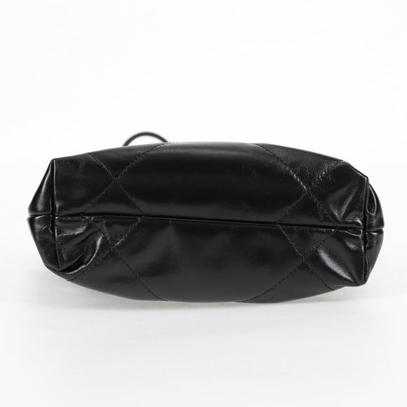 CHANEL Chanel 22 Small Matelasse Chain Bag Lamb Skin 2way Black CC Auth BA1051SM