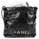 CHANEL Chanel 22 Small Matelasse Chain Bag Lamb Skin 2way Black CC Auth BA1051SM-2
