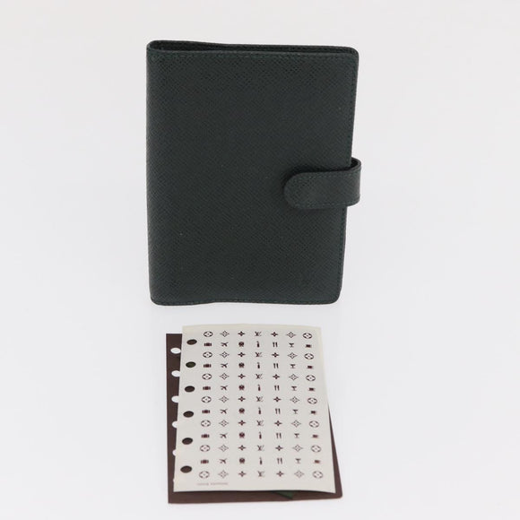 LOUIS VUITTON Taiga Agenda PM Day Planner Cover Epicea R20424 LV Auth BA10520