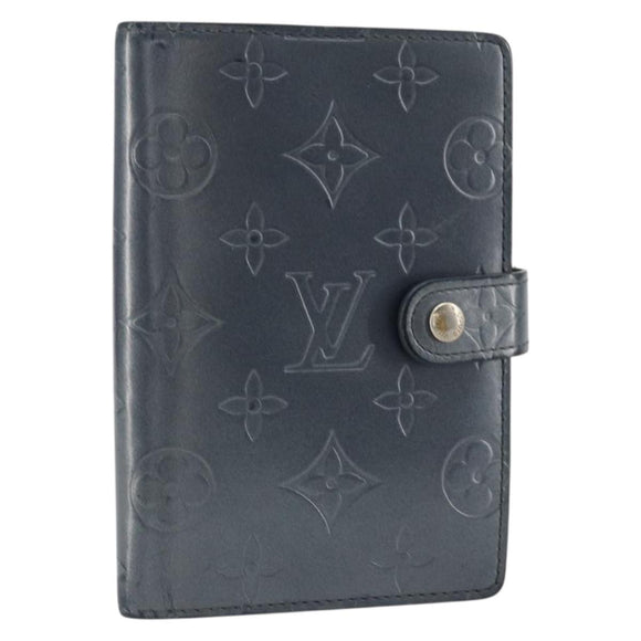 LOUIS VUITTON MonogramMat Agenda PM Day Planner Cover Blue R20935 Auth BA10521