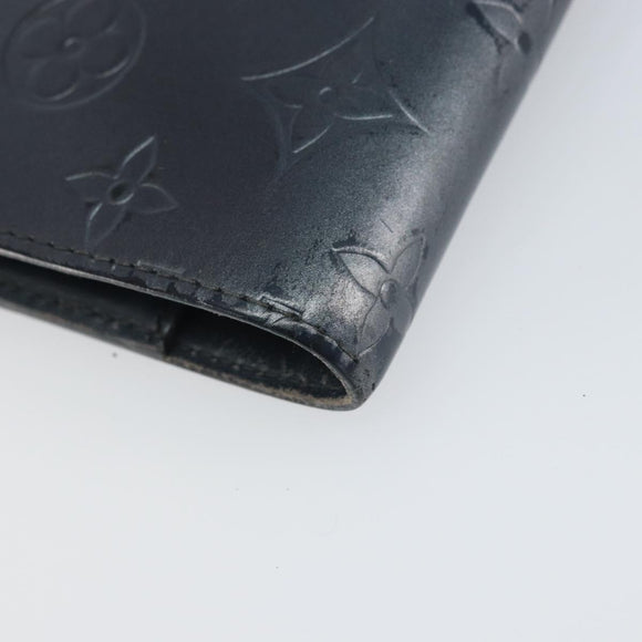 LOUIS VUITTON MonogramMat Agenda PM Day Planner Cover Blue R20935 Auth BA10521