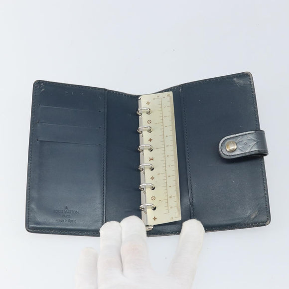 LOUIS VUITTON MonogramMat Agenda PM Day Planner Cover Blue R20935 Auth BA10521