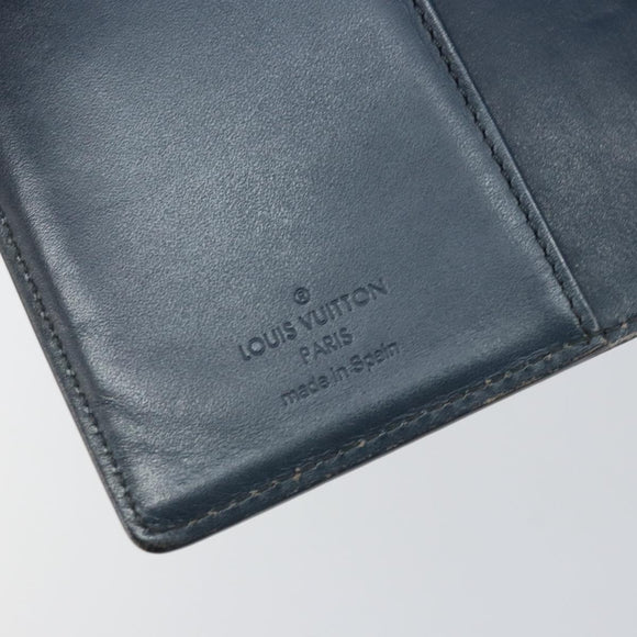 LOUIS VUITTON MonogramMat Agenda PM Day Planner Cover Blue R20935 Auth BA10521