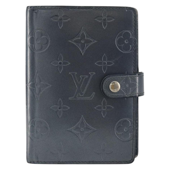 LOUIS VUITTON MonogramMat Agenda PM Day Planner Cover Blue R20935 Auth BA10521
