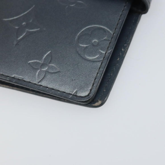 LOUIS VUITTON MonogramMat Agenda PM Day Planner Cover Blue R20935 Auth BA10521