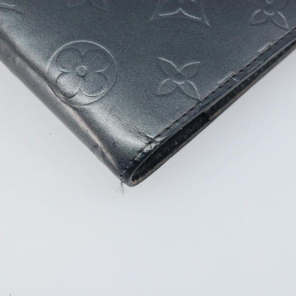 LOUIS VUITTON MonogramMat Agenda PM Day Planner Cover Blue R20935 Auth BA10521